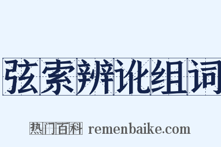 弦索辨讹组词是什么意思的图片